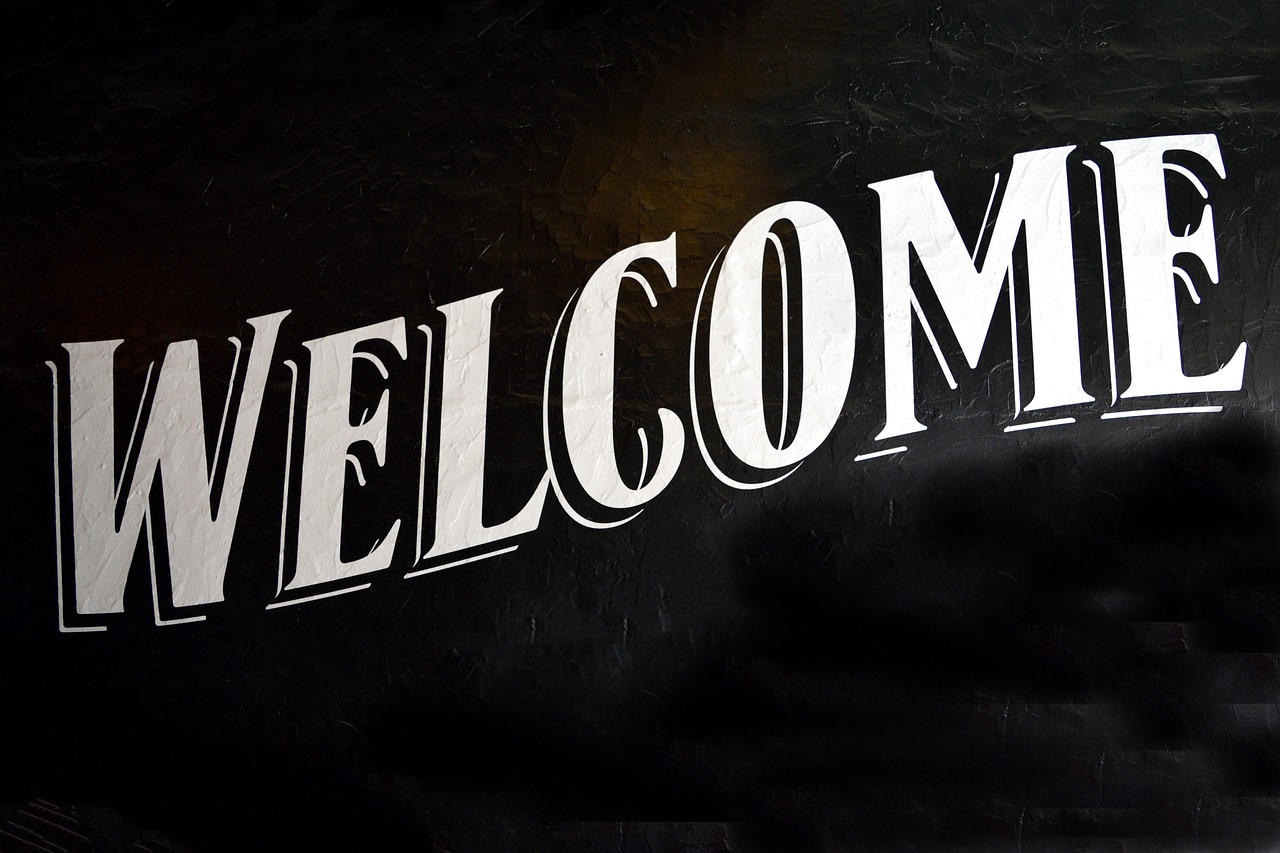 welcome signage